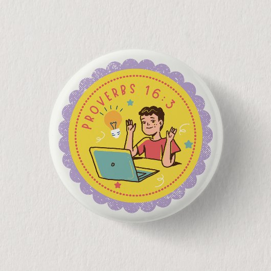 KE Prov 16:3 缶バッジ (正面)