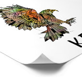 Kea new Zealand Native Bird ポスター (角)