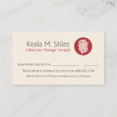 Kealaの名刺 名刺 (裏面)