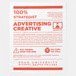 Kean MGC Advertising Care Label フリースブランケット