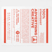 Kean MGC Advertising Care Label フリースブランケット (正面(横))