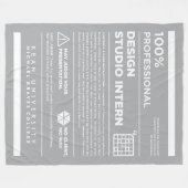 Kean MGC Design Studio Care Label フリースブランケット (正面(横))