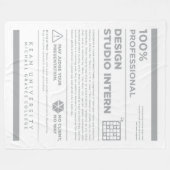 Kean MGC Design Studio Care Label フリースブランケット (正面(横))