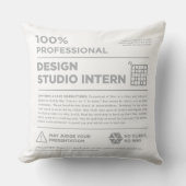 Kean MGC Design Studio Care Label Throw Pillow クッション (正面)