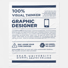 kean MGC Graphic Design Care Label フリースブランケット