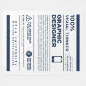 kean MGC Graphic Design Care Label フリースブランケット (正面(横))