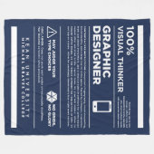 kean MGC Graphic Design Care Label Fleece Blanket フリースブランケット (正面(横))