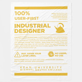 Kean MGC Industrial Design Care Label フリースブランケット