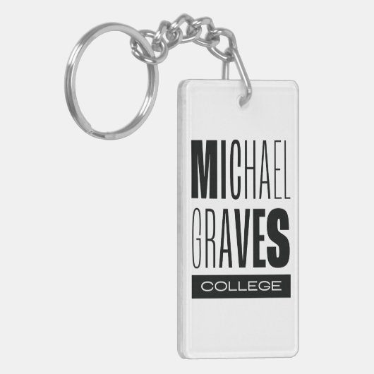 Kean MGC Michael Graves College Acrylic Keychain キーホルダー (正面左)