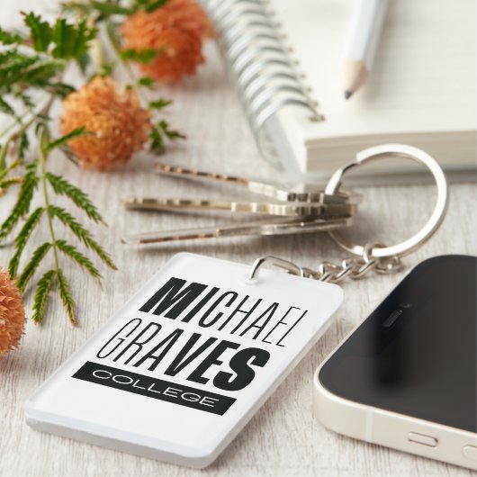 Kean MGC Michael Graves College Acrylic Keychain キーホルダー (正面右)