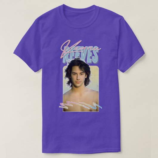 Keanu Reevesレトロ90sエステティックファンアートワーク Tシャツ (デザイン正面)