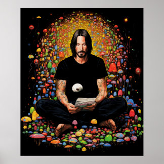 Keanu Reeves Zen Meditation ポスター
