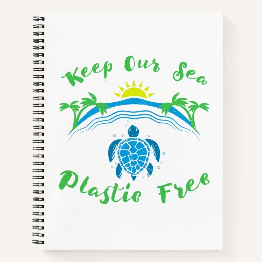 Keap Our Sea Plastic Free Climate Change海 ノートブック (正面)