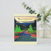 Keatsの引用文の自然場面郵便はがき ポストカード (スタンド正面)