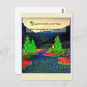 Keatsの引用文の自然場面郵便はがき ポストカード (正面/裏面)