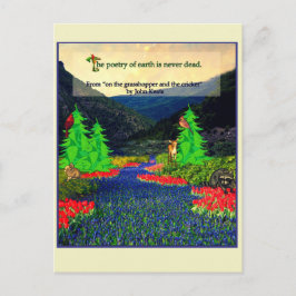 Keatsの引用文の自然場面郵便はがき ポストカード