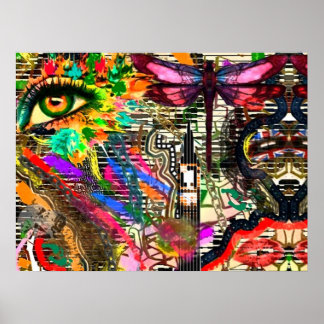 KEBポスターによる潜在意識的な夢のデジタルコラージュ ポスター