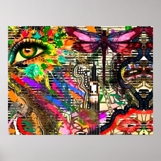 KEBポスターによる潜在意識的な夢のデジタルコラージュ ポスター (正面)