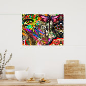 KEBポスターによる潜在意識的な夢のデジタルコラージュ ポスター (キッチン)