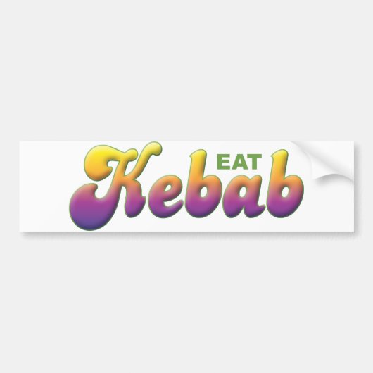 Kebabは、食べます バンパーステッカー (正面)