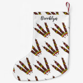 KebabまたはKabob漫画イラストレーション スモールクリスマスストッキング (裏面)