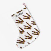 KebabまたはKabob漫画イラストレーション スモールクリスマスストッキング (裏面 (吊り時))