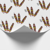 KebabまたはKabob漫画イラストレーション ラッピングペーパー (角)