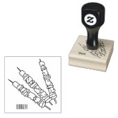 KebabまたはKabob漫画イラストレーション ラバースタンプ (押印)