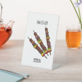 KebabまたはKabob漫画イラストレーション 台座サイン (インサイチュ)