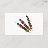 KebabまたはKabob漫画イラストレーション 名刺 (裏面)