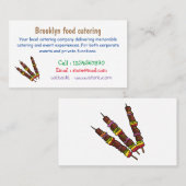 KebabまたはKabob漫画イラストレーション 名刺 (正面/裏面)