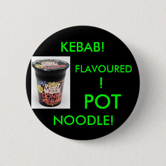 KEBAB! 風味を付けられる! ポットのヌードル! (緑) 缶バッジ
