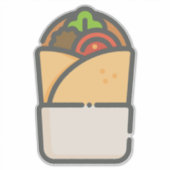 Kebab Sticker – Fun Street‑Food Illustration シール (正面)
