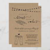 Kebabs & Brews Before I's Coolesブライダルシャワー 招待状 (正面/裏面)