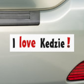 Kedzieの愛、I、! バンパーステッカー (車上)