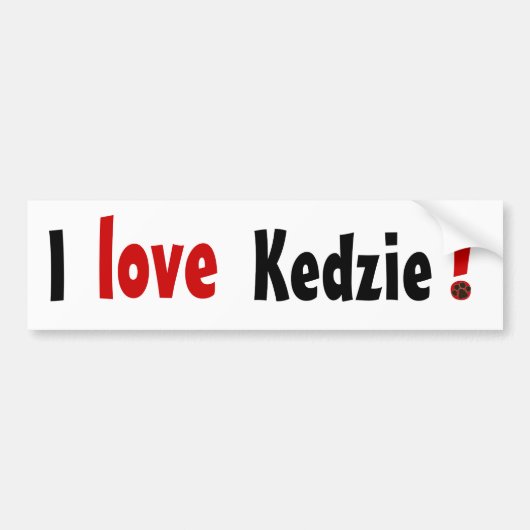 Kedzieの愛、I、! バンパーステッカー (正面)