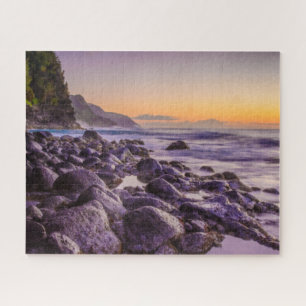 Ke'eビーチアットサンライズ，カウアイ，ハワイ ジグソーパズル