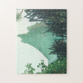 Kee'eのビーチからの山景色 ジグソーパズル (縦)