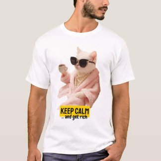 keeep calm and get rich tシャツ