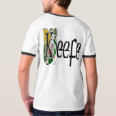 Keefeのケルト人のドラゴン Tシャツ (裏面フル)