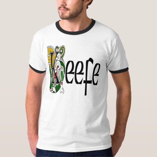 Keefeのケルト人のドラゴン Tシャツ (正面)