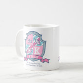 Keelin princess crest pink aqua blue name meaning コーヒーマグカップ (正面左)