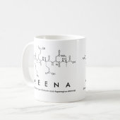 Keenaペプチド名mug コーヒーマグカップ (正面左)