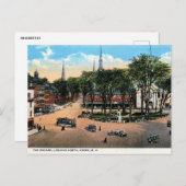 KEENE NHタウンスクエアビュー1922ヴィンテージ ポストカード (正面/裏面)