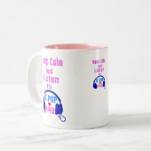 ♪♥Keepの平静はKPopすてきなツートーンMug♥♫に及び聞きます ツートーンマグカップ (正面左)