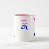 ♪♥Keepの平静はKPopすてきなツートーンMug♥♫に及び聞きます ツートーンマグカップ (中央)