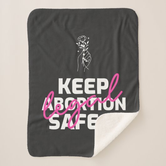 Keep Abortion Safe And Legal シェルパブランケット (正面)