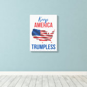 Keep America Trumpless V キャンバスプリント (インサイチュ (ウッドフロア))