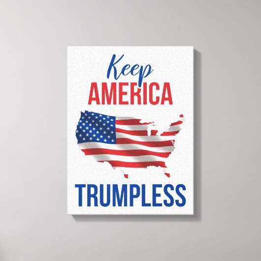 Keep America Trumpless V キャンバスプリント (正面)
