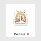 Keep Breathing & Believing - Floral Lungs Sticker シール (シート)